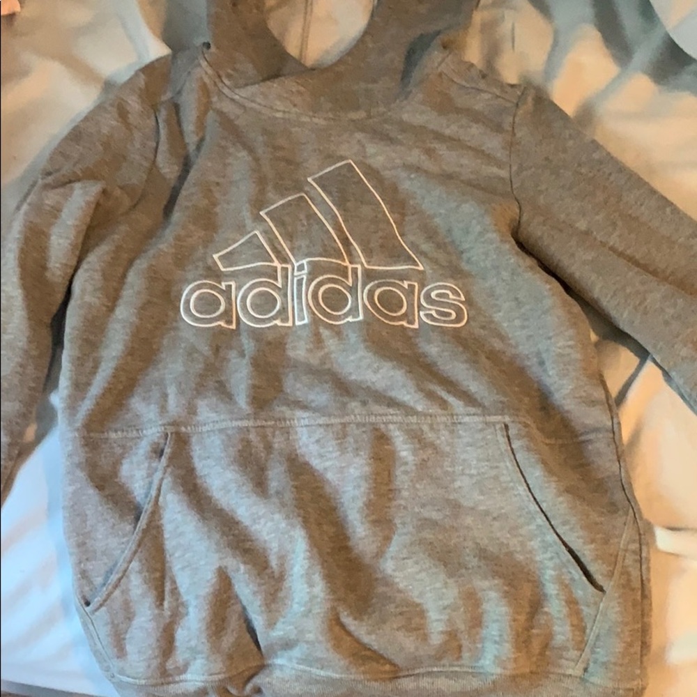 Grey adidas hoodie